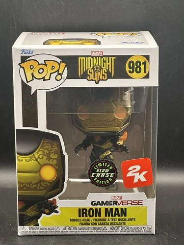 Funko Pop Midnight Suns Iron Man #981 2K Exclusive LIMITED GLOW CHASE