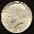 1964D Kennedy SILVER Half Dollar 90% Silver in VF Condition!