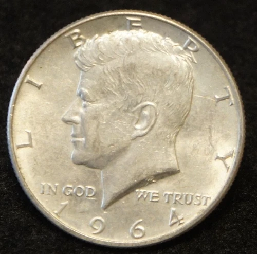 1964D Kennedy SILVER Half Dollar 90% Silver in VF Condition!