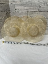 Lot of 5 VTG 8 Small Natural Sinamay Woven Hats Dolls Crafts
