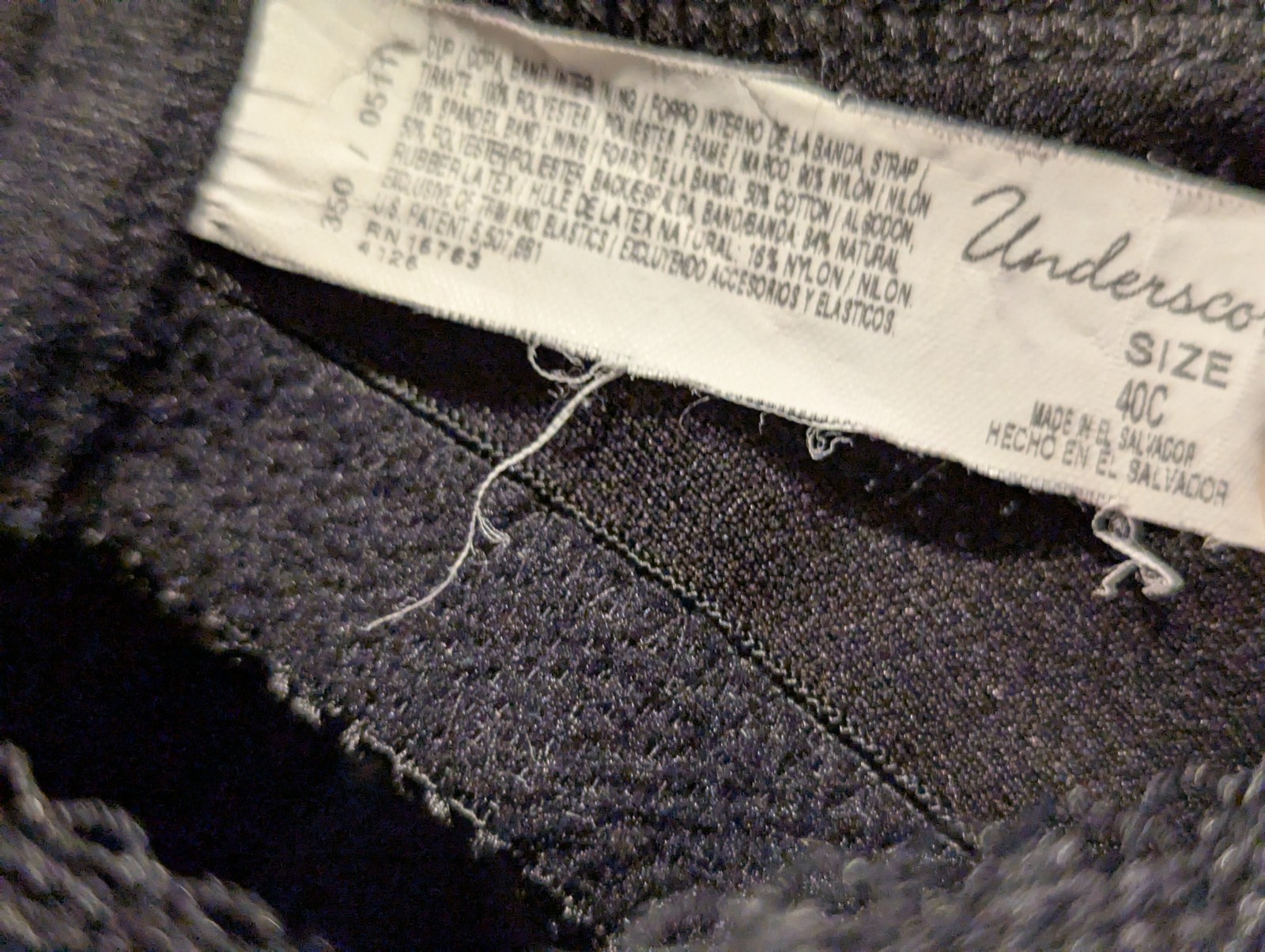 Underscore Black Unlined Wireless Adjustable Clas… - image 5