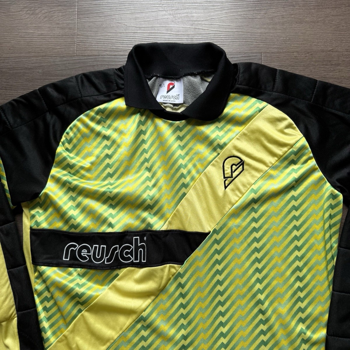 Vintage 90s Reusch Soccer Goalkeeper Jersey Men's Large Neon Made