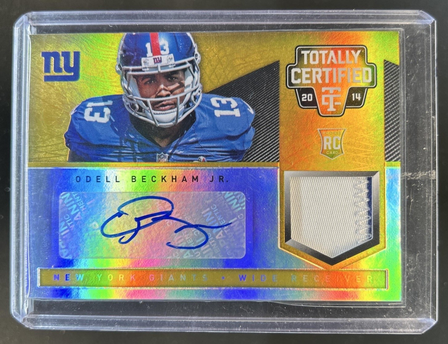 Odell Beckham Jr. Panini Totally Certified #187 Autograph-Mirror Gold