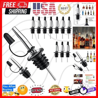 12 Pack Liquor Pour Spout With Dust Caps - Bottle Pourers for Alcohol, Olive ...
