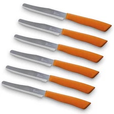 Tredoni 6 kitchen Knives - 4.3"/11cm Italian Stainless Steel Serrated Vegetab...