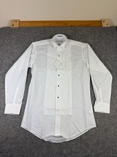 NWT Neil Allyn Tuxedo Shirt Mens S 32/33 White Laydown Collar Pleated