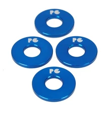 Porkchop BMX ALUMINUM Bicycle Axle Washers for 3/8" axles - BRIGHT BLUE (SET OF
