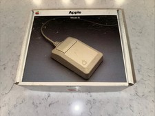 Apple Mouse IIc A2M4015 - Scatola Originale + Schiuma Vintage Retrò IIe IIgs Mac