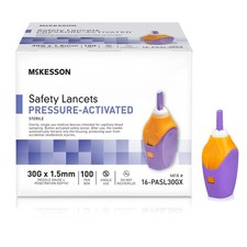 McKesson Safety Lancet 30 Gauge Needle 1.5 mm Depth 20 Box s 100 /Box