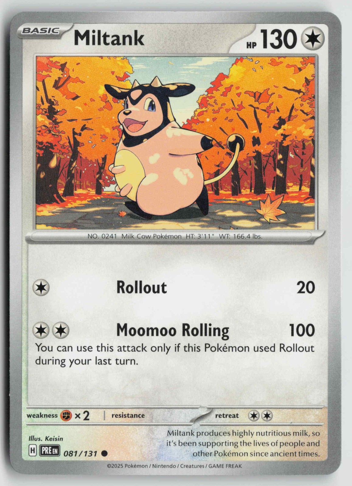 Miltank Common SV: Prismatic Evolutions 081/131 NM