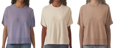 NWT Splendid Sweater Top Women Boxy Knit Crew Relaxed Casual Sizes L & XL