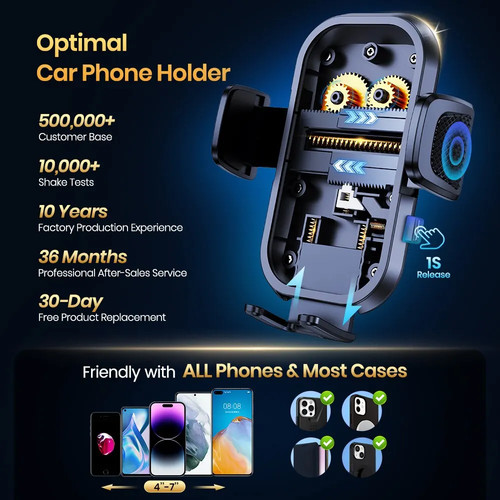 TOPK Car Phone Holder Air Vent, Car Phone Holder Mount 360° Rotation, Adjustable - Picture 17 of 24