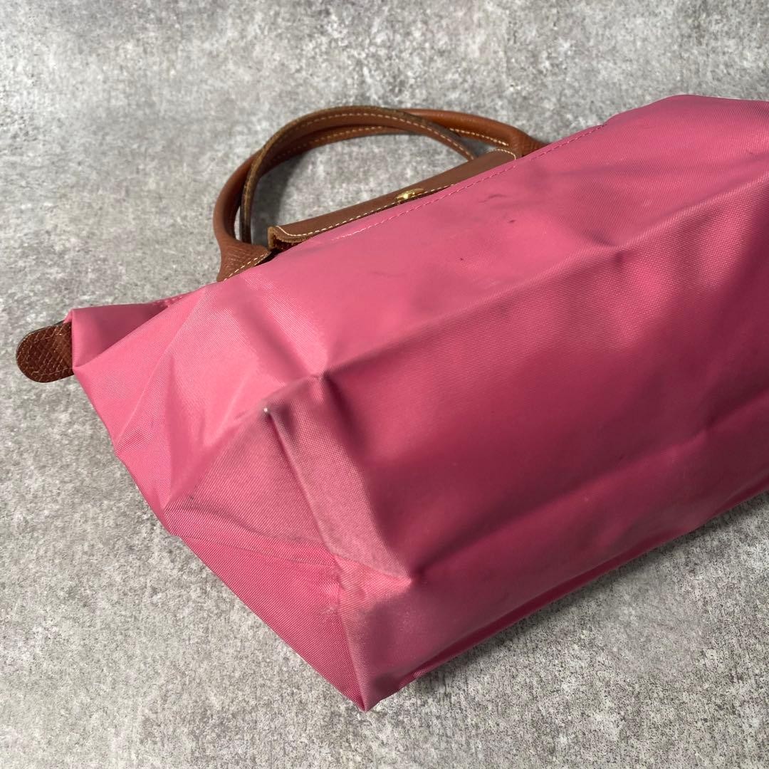 Longchamp Le Pliage S Nylon Tote Bag Handbag Pink Mini Foldable Iconic Authentic image 7