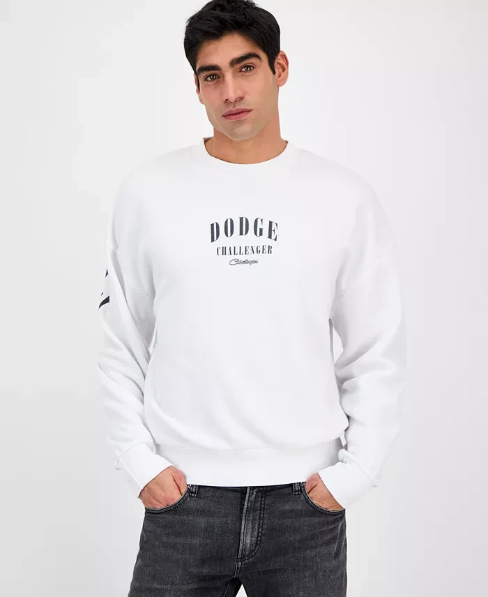 Tai Apparel Mens Ford Relaxed Fit Crewneck Graphic Sweatshirt in White Size XXL 6390₽
