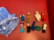 8x Fingerpuppe Handarbeit gestrickt 8cm Tier Bauernhof, Rotkäppchen , Tiere E