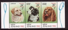 New Zealand 1982 Dogs set MNH mint stamps