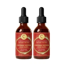 Cayenne Pepper Supplement Liquid Drops Natural Metabolism & Energy Support