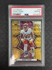 2022 Panini Mosaic - Chase Young #199 Gold Wave Mosaic Prizm /17 PSA 10