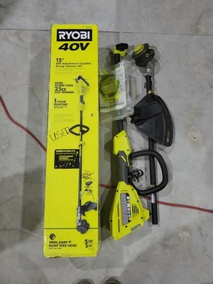 Ryobi 40V 15 in String Trimmer Attachment Capable Used Condition - Tool Only - Image 1 of 4
