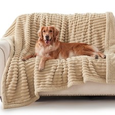 Waterproof Dog Blanket for Large Dogs, Washable Soft Puppy Cat Blanket Flanne...