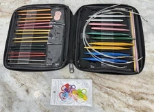 Boye Needle Master Interchangeable Knitting Needle System w/Case, VG Condition