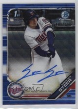 2019 Bowman Draft Chrome Pick Blue Wave Refractor /150 Spencer Steer Auto 0lz4