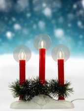 Bright Plug in Electric Window Candles, 3-Light Christmas Candolier with Safe...
