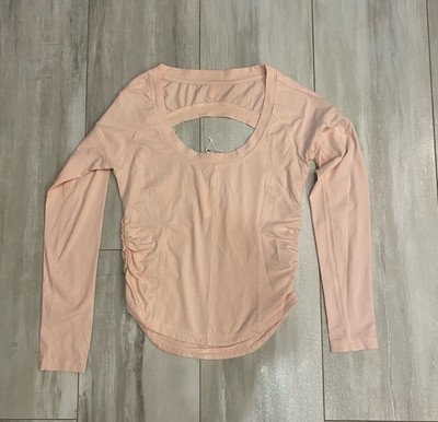 New! Daily Practice By Anthropologie Fitted Scoop Neck Light Pink Shirt, Size XS