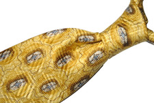 ROBERT TALBOTT BEST OF JACOBSON'S Tie USA MADE Silk Yellow Color L58 W3.9