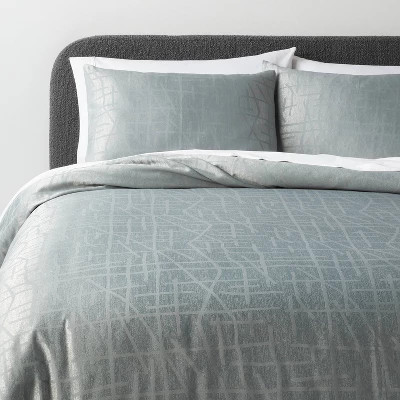 Жаккардовый пододеяльник King Luxe из 3шт и комплект постельного белья светло-бирюзового цвета