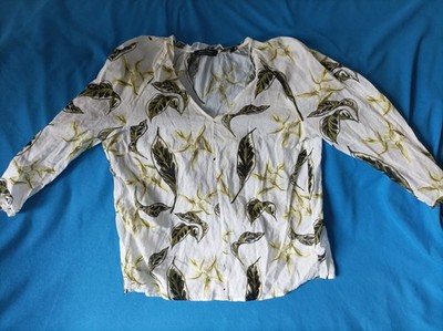 Marc O Polo Bluse Damen Oberteil  Gr. EU 34/36 S Organic Cotton Bio Baumwolle