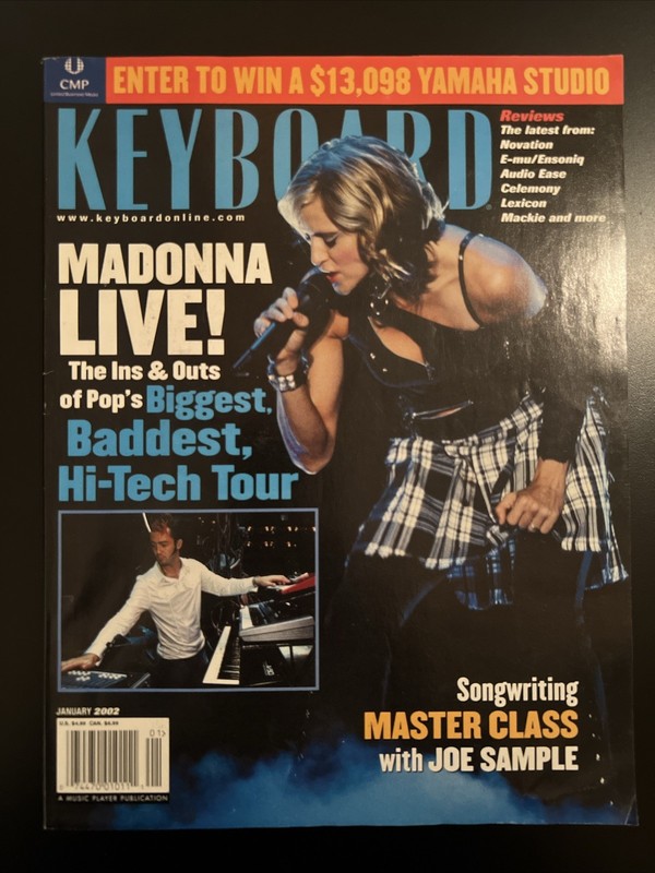 Keyboard Magazine January 2002 Madonna & Joe Sample & Novation & Audio Ease