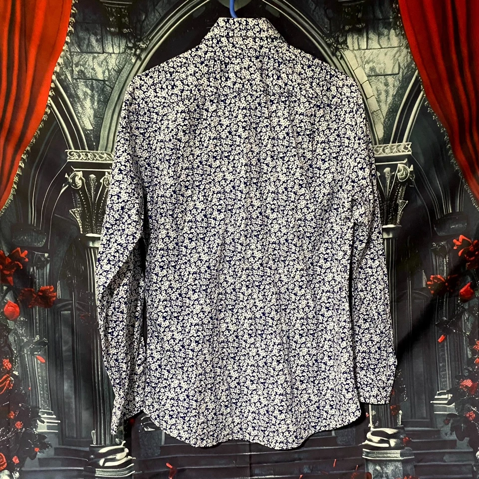 Мужская сорочка Ben Sherman 15/32-33 с белым цветочным узором для летнего отдыха на открытом воздухе - Изображение 2 из 4