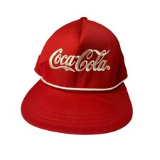 Vintage Coca Cola Vintage Snapback Hat Cap Rope Cord 80s 90s Y2K