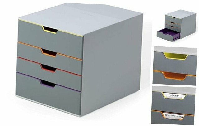 DURABLE Desktop Drawer Organizer (VARICOLOR 4 Compartments ...