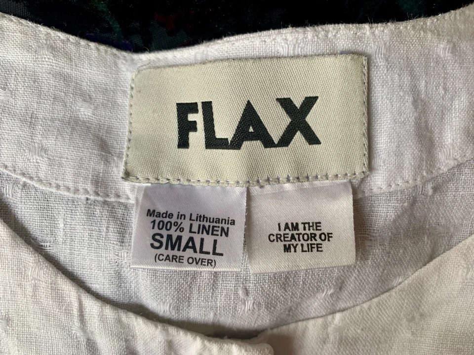 Lovely Vintage Oversize Boho *FLAX* White Linen Jacket - Image 2 of 4