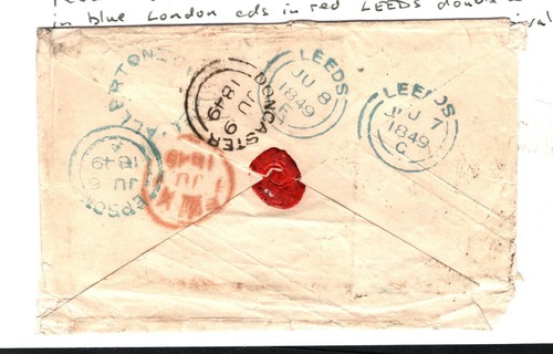 Cubierta GB Somerset *CHAPEL ALLERTON* Azul UDC Crewkerne Actualizada 1d Rosa 1849 ZB38 - Imagen 9 de 9