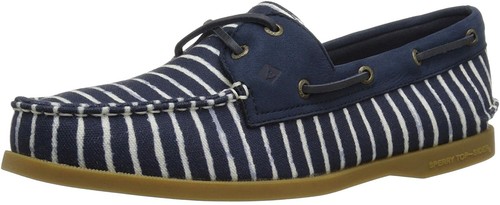 Sperry Women's Authentic Original Boat Shoe, Indigo Stripe, 5 M - Bild 1 von 7