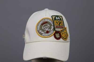 DSQUARED2 Parachute Division Vintage White used Canvas Cap One