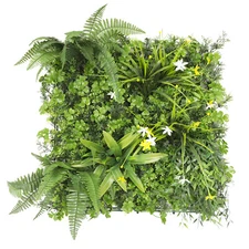 20" Artificial Faux 3D Mix Leaves Wall Panel Fence Screen Home Outdoor Decor #15