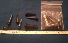 5 sets of CF MARTIN  Black Bridge Pins and Strap Button 30 bridge pins  5 strap