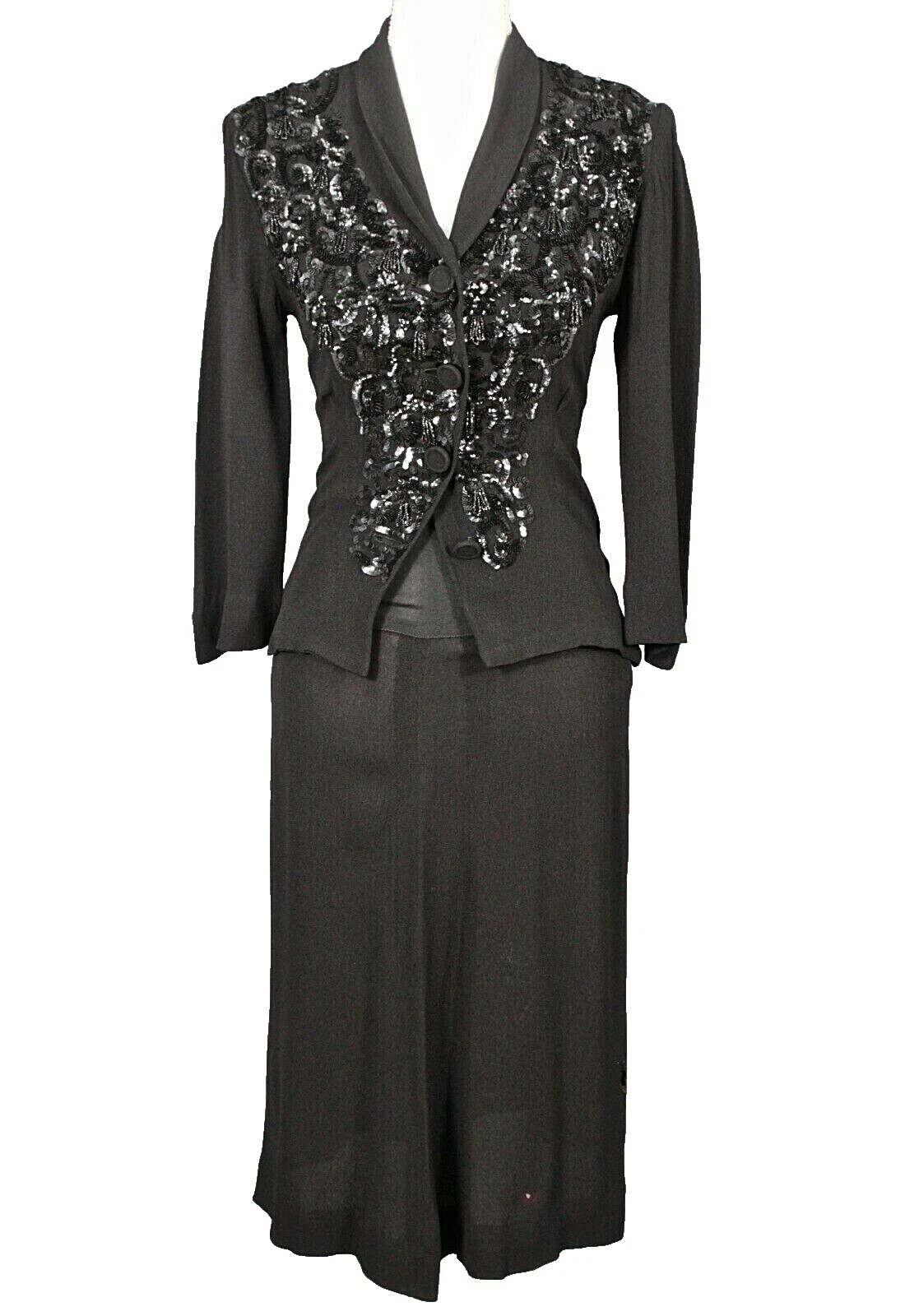 Black 1940s Vintage Suits, Sets & Suit Separates for Women