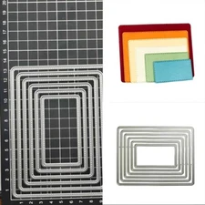 Frame Stitched Rectangle Metal Cutting Dies Scrapbooking Card Embossing Stencils