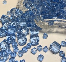 Cube Beads for Jewelry Making Glass Beads BLUE Bicone Cube 200 pcs Mix 10mm