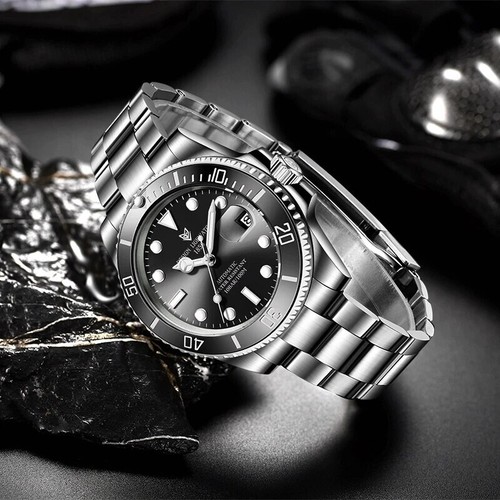 2023 Neu Luxus Automatik Mechanische Uhr Edelstahl Herren Wasserdicht - Bild 2 von 12