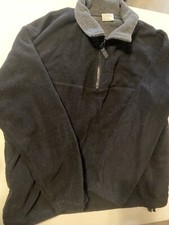 Jacket Men's Black Soft Shell Jacket Fleece Size M 1/4 Zip Pullover Long Sleeve