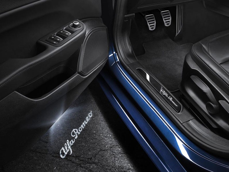 2Pcs  Car Door Light Laser Projector For Alfa Romeo Giulia Stelvio Mito