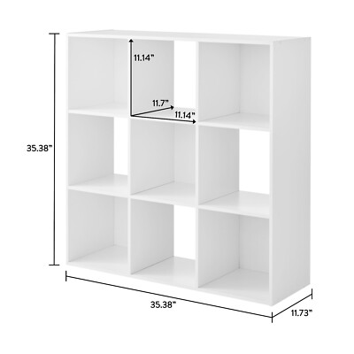 Mainstays 11'' 9-Cube Storage Organizer, White