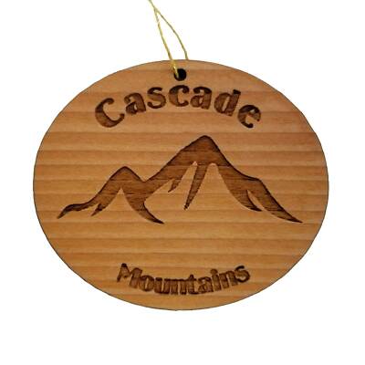 Cascade Mountains Ornament Handmade Wood Ornament Souvenir British Columbia WA