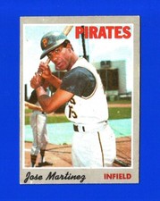 1970 OPC O-Pee-Chee BASEBALL #8 JOSE MARTINEZ RC PITTSBURGH PIRATES (SB1)